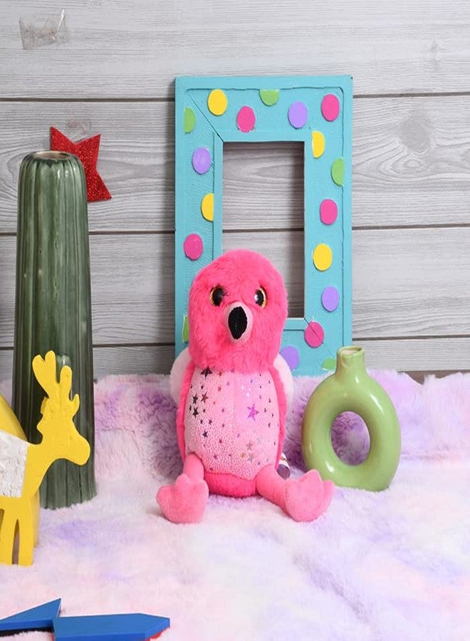 Mirada Plush Bird Stuffed Toy Pink Foil Glitter Eye Flamingo Soft Toy -18cm - Image 4